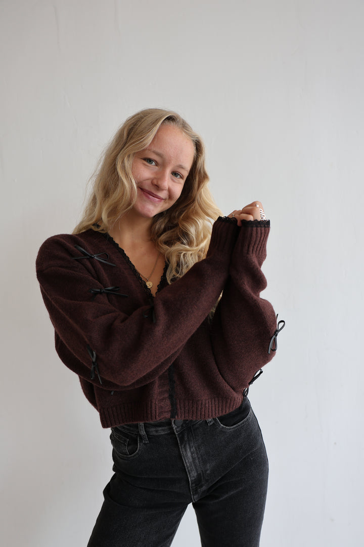 Cardigan Black Bows