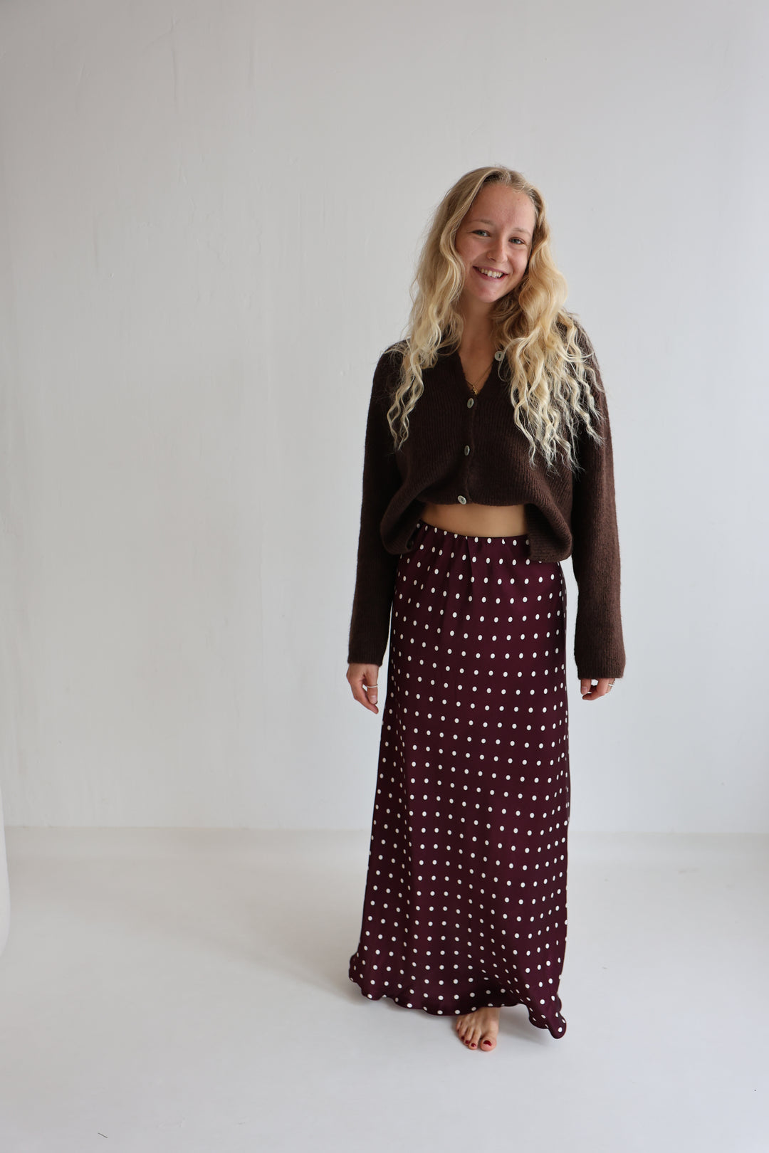 Lager Viskoserock Polka Dots