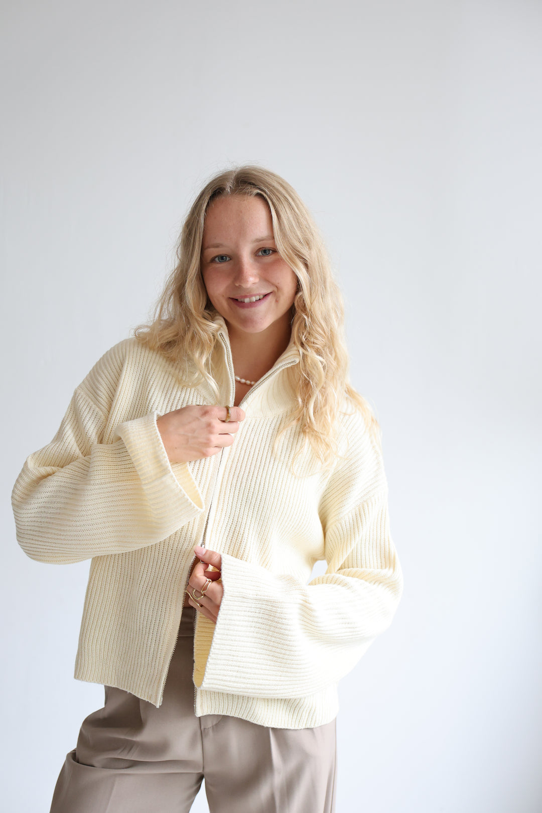 Soft Glow Zip Cardigan