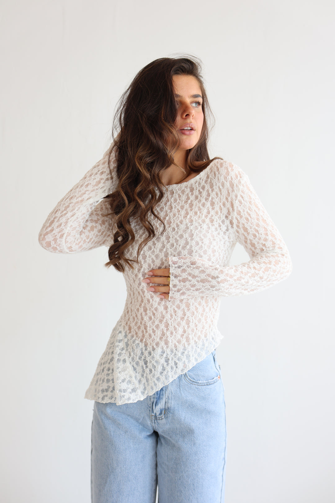 Asymmetric Mesh Longsleeve