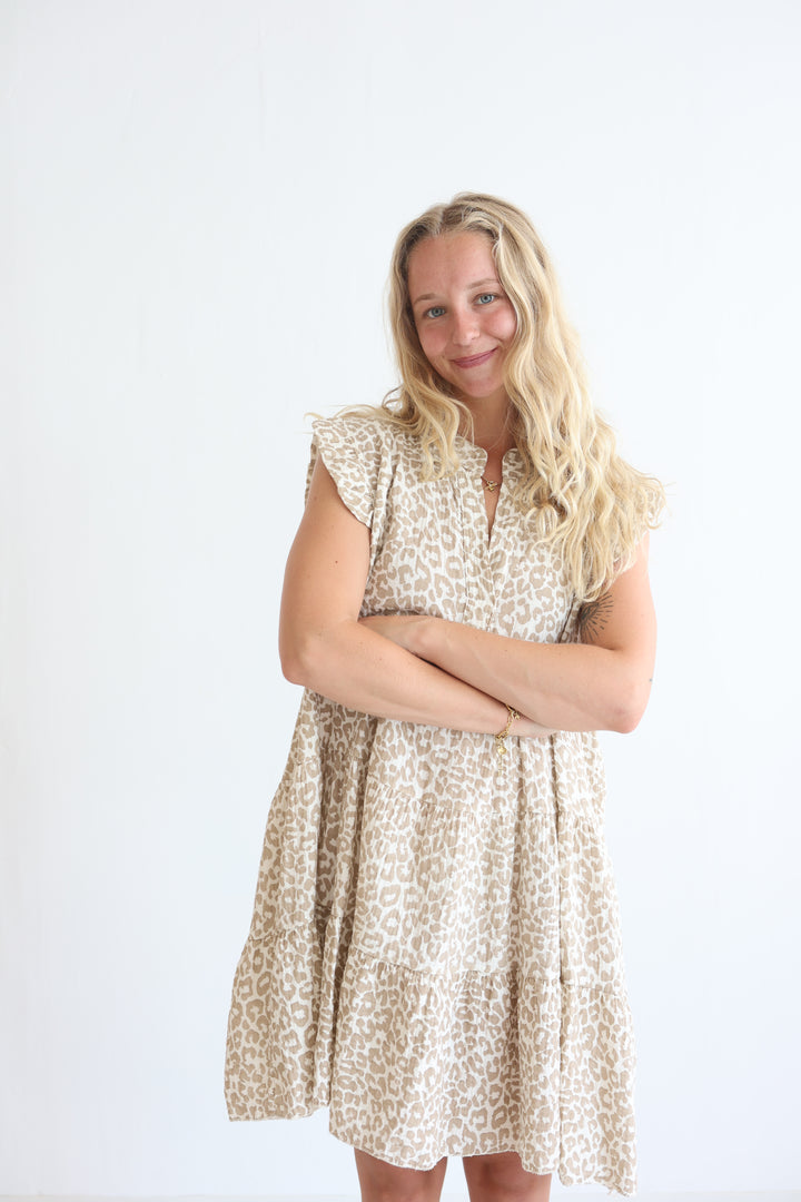 Musselinkleid Timeless Leopard