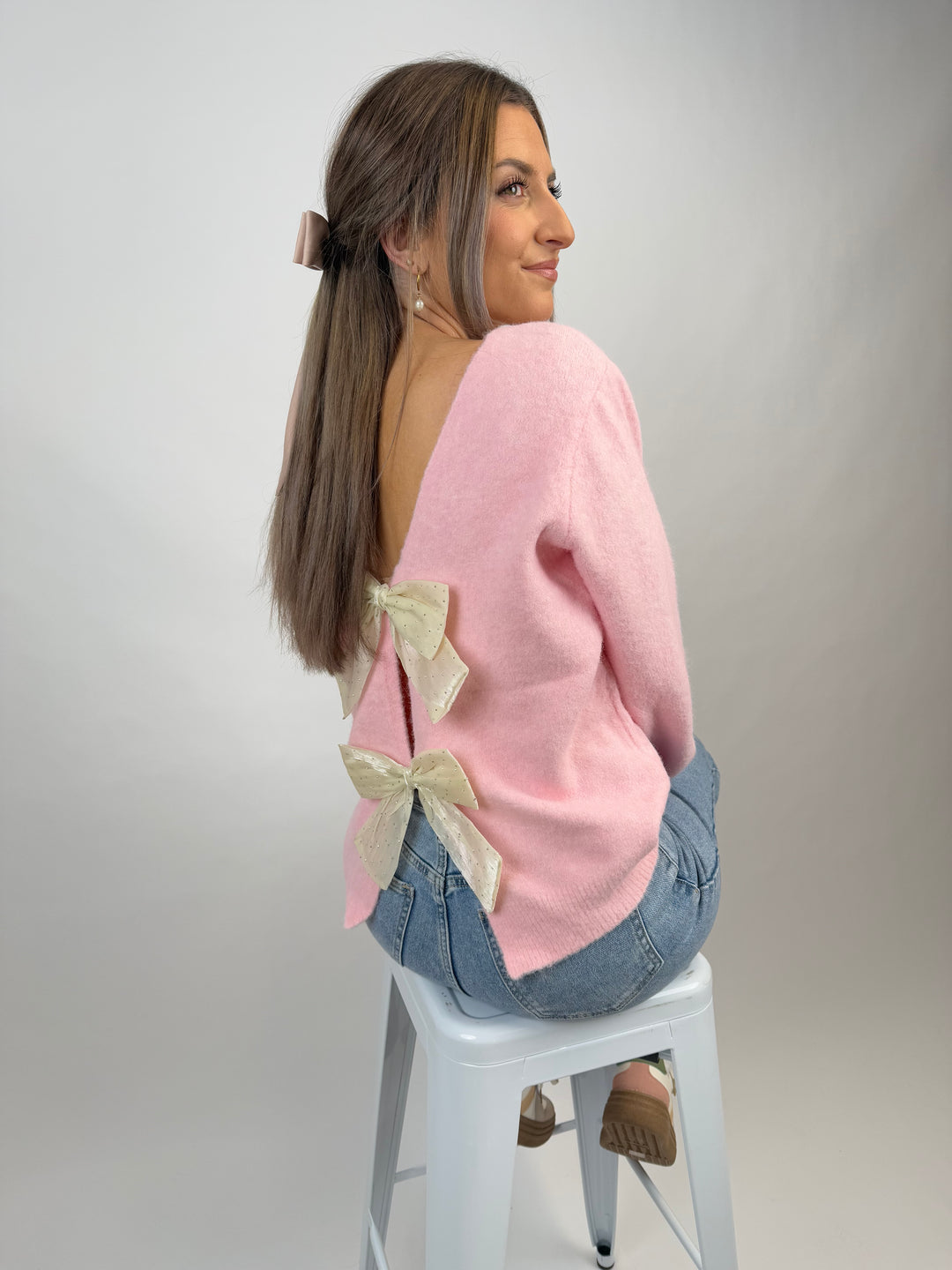 Pullover Cozy Bow Time