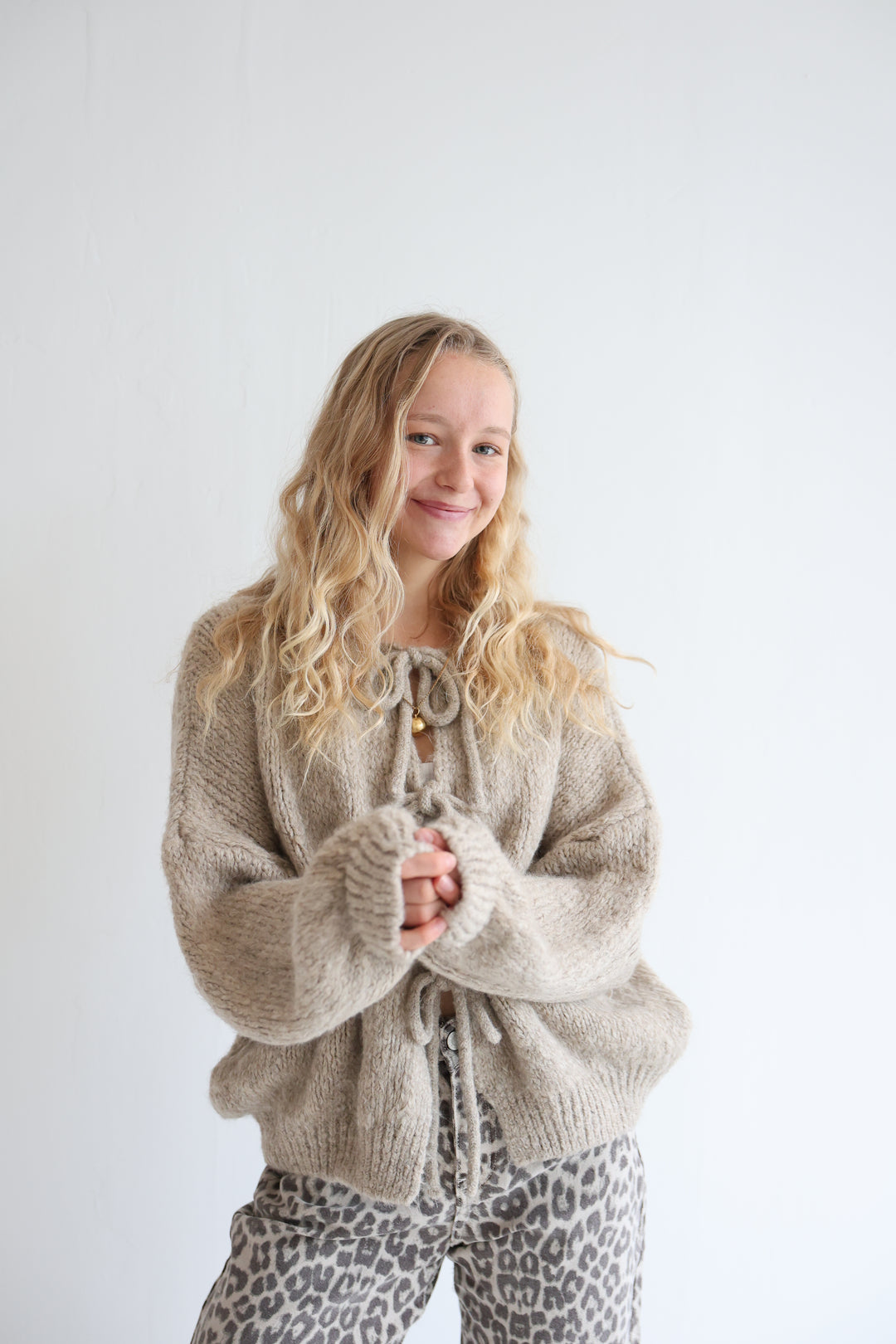 Langarm Cardigan mit Schleifen Lilly