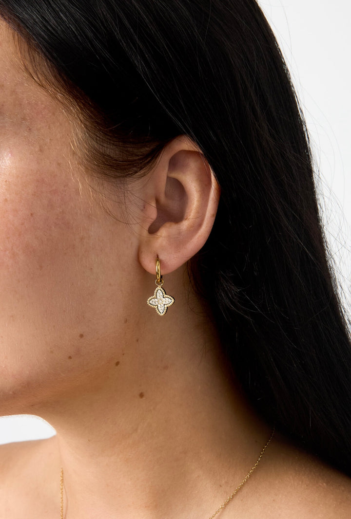 Lucky Bloom Crystal Hoops