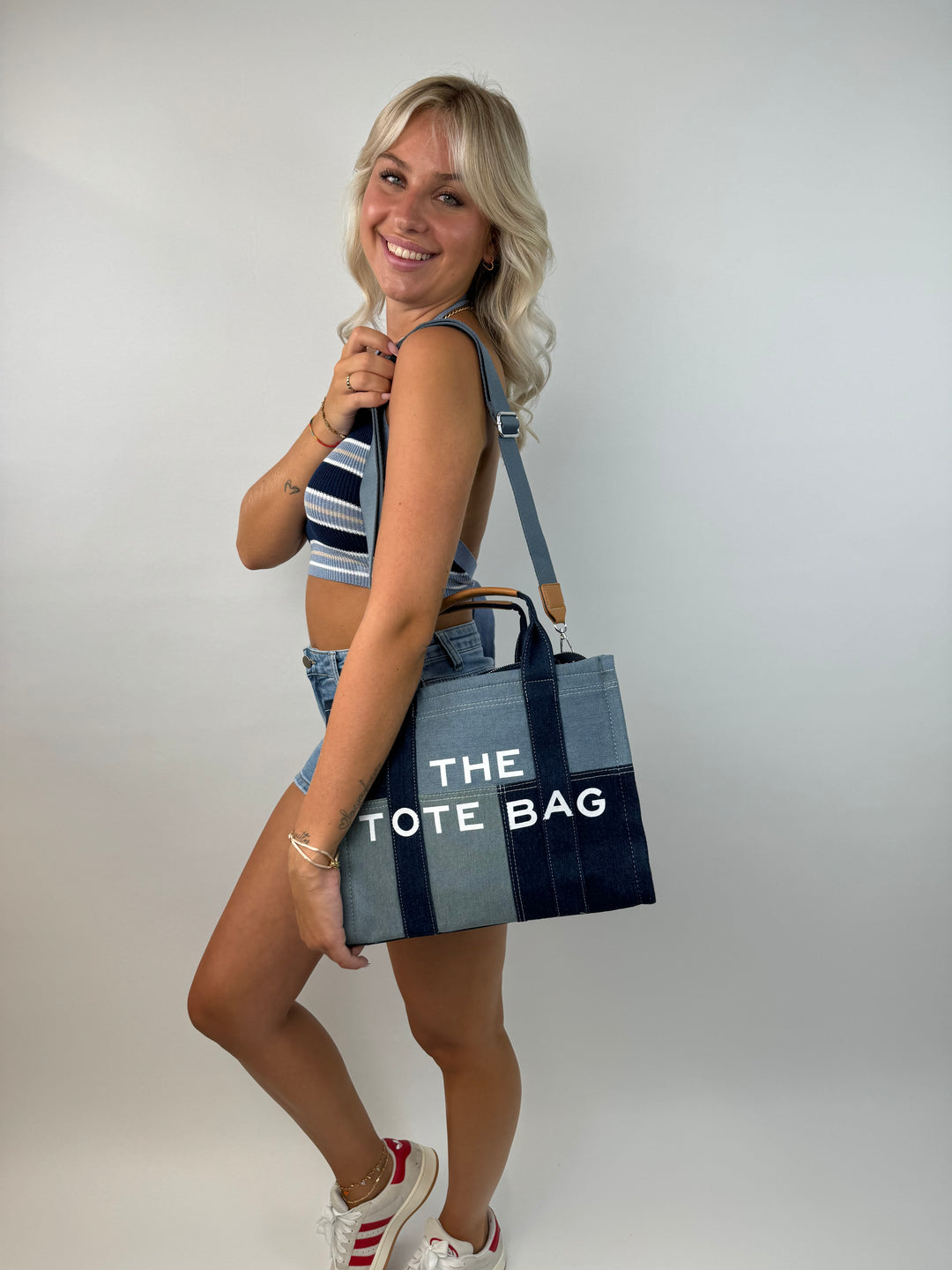 Tote Bag im Denimlook