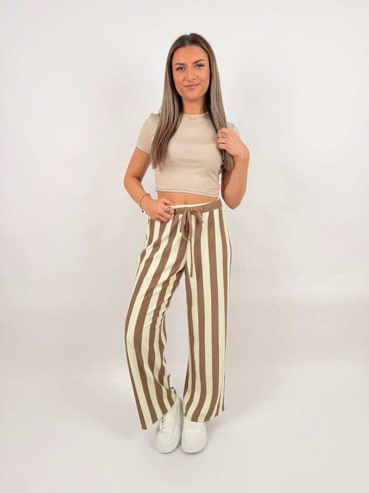 Gestreifte Hose Blockstripes (kurze Länge)