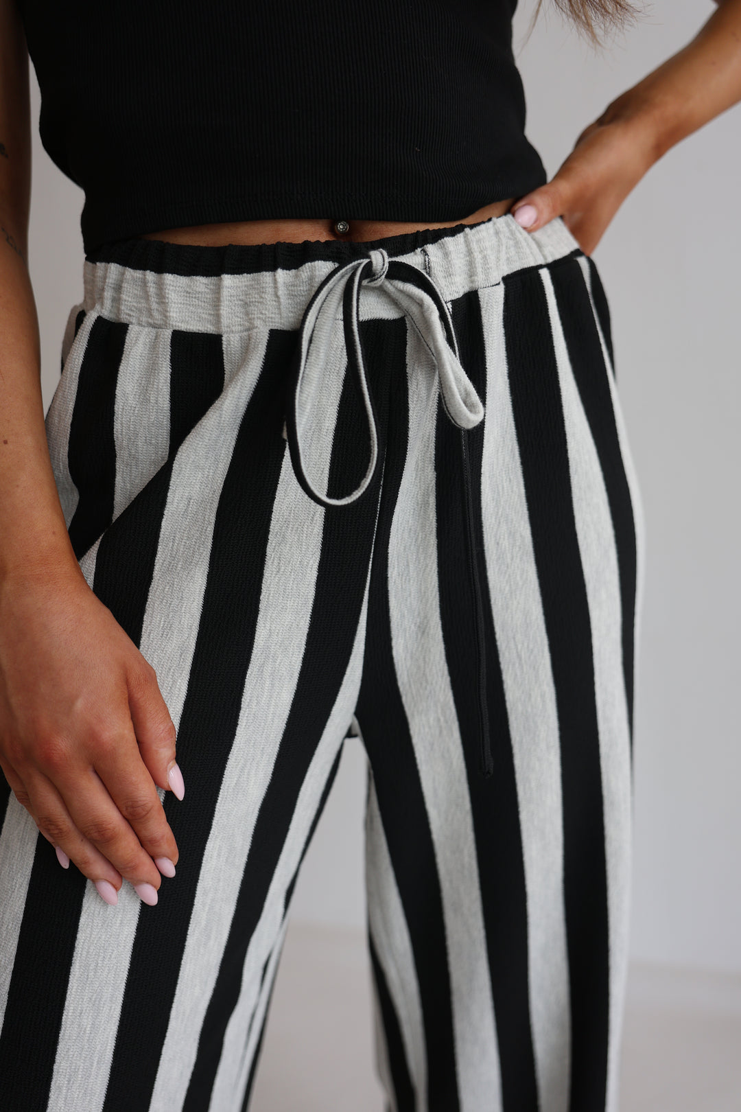 Gestreifte Hose Blockstripes (kurze Länge)