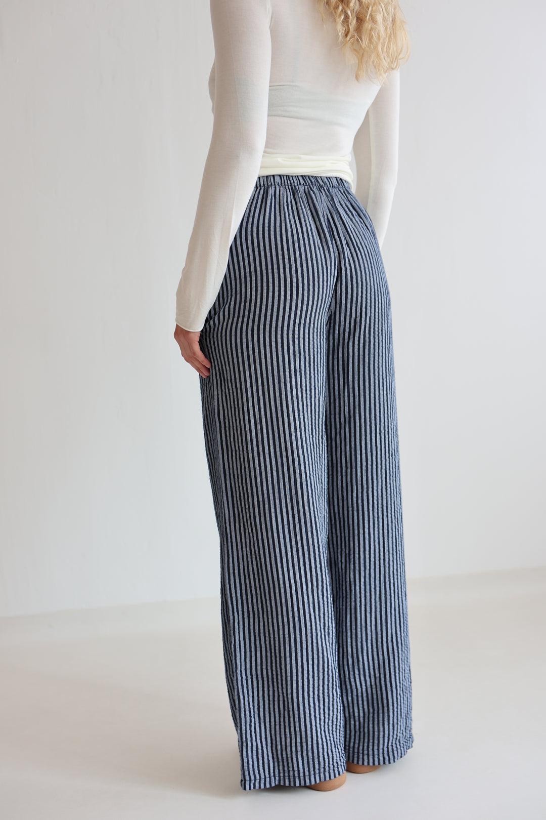 Lange Musselinhose mit Streifen Little Lines