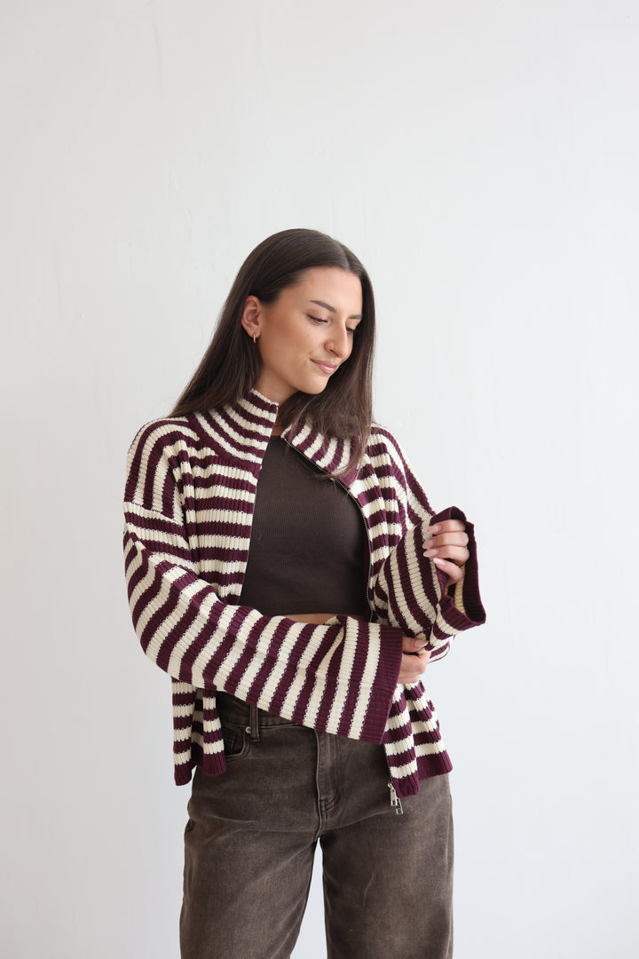 Easygoing Stripe Cardigan