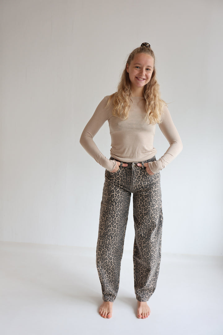 Barrel Jeans Wild Print