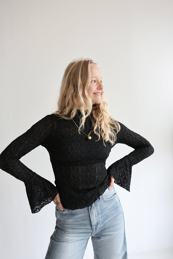 Spitzenlongsleeve Heartful