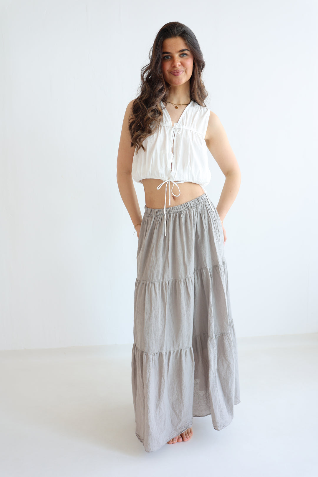Cotton Maxi Skirt