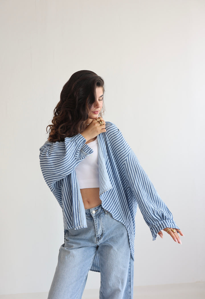 Gestreifte Musselinbluse Meadow