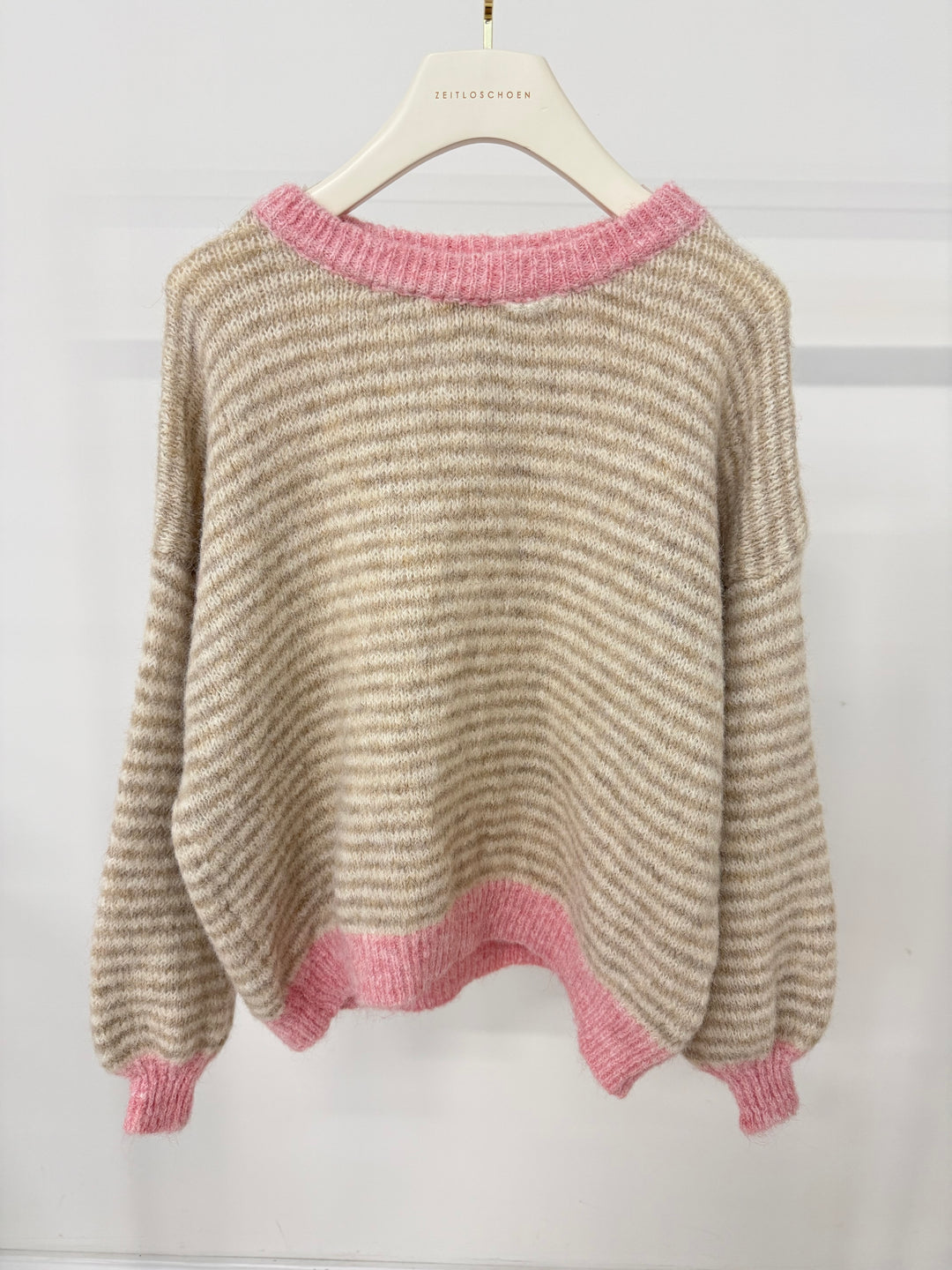 GESTREIFTER PULLOVER MOODLINE KNIT BEIGE (B-WARE)