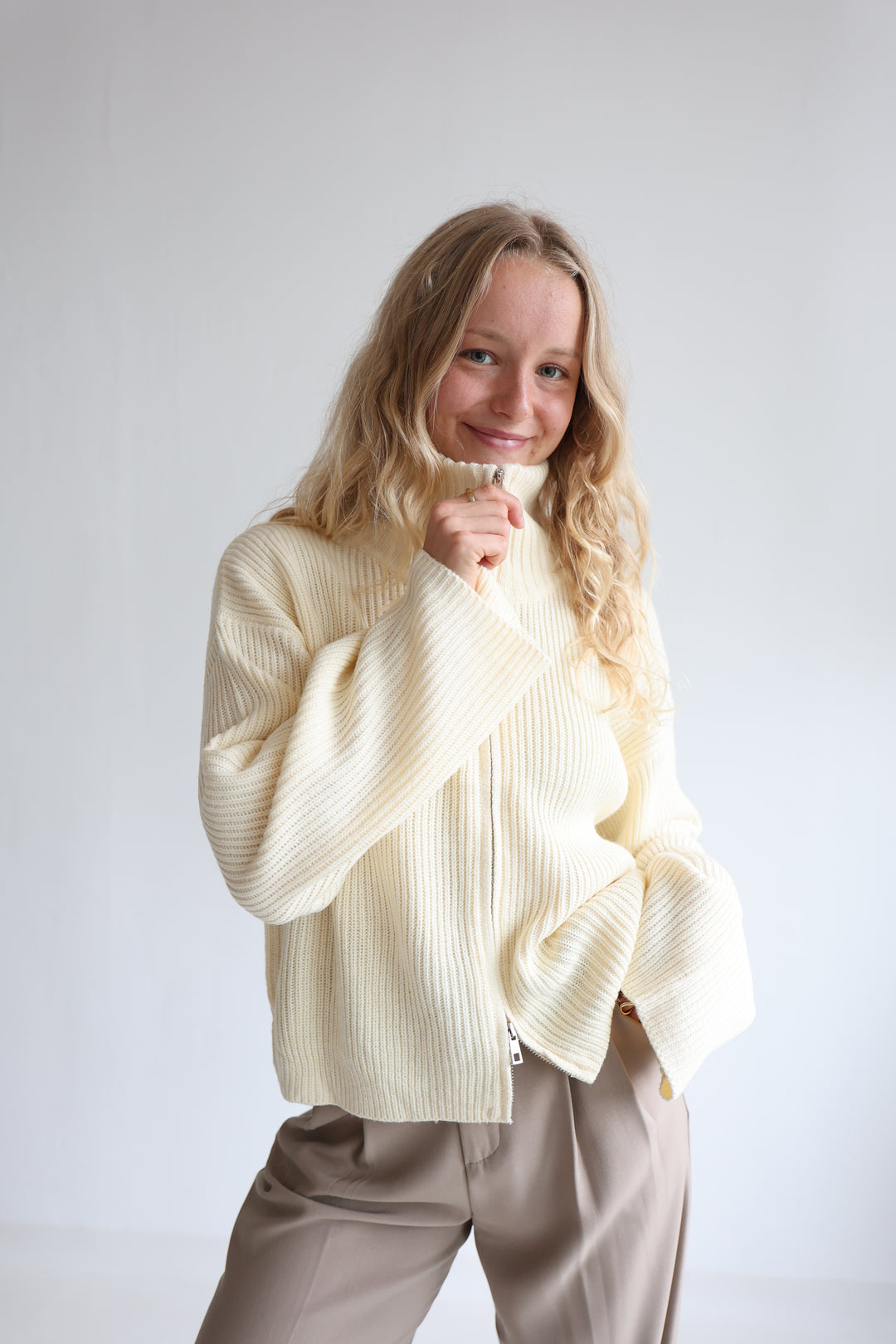 Soft Glow Zip Cardigan