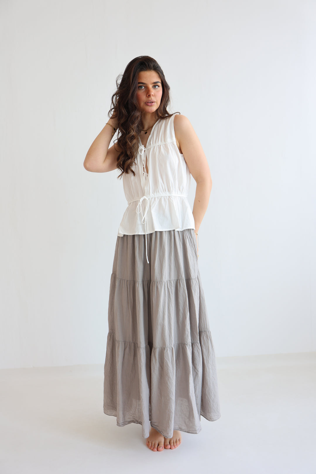 Cotton Maxi Skirt