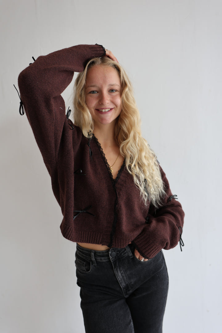 Cardigan Black Bows