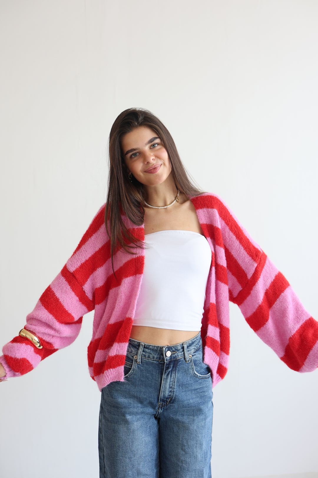 Chunky Striped Cardigan