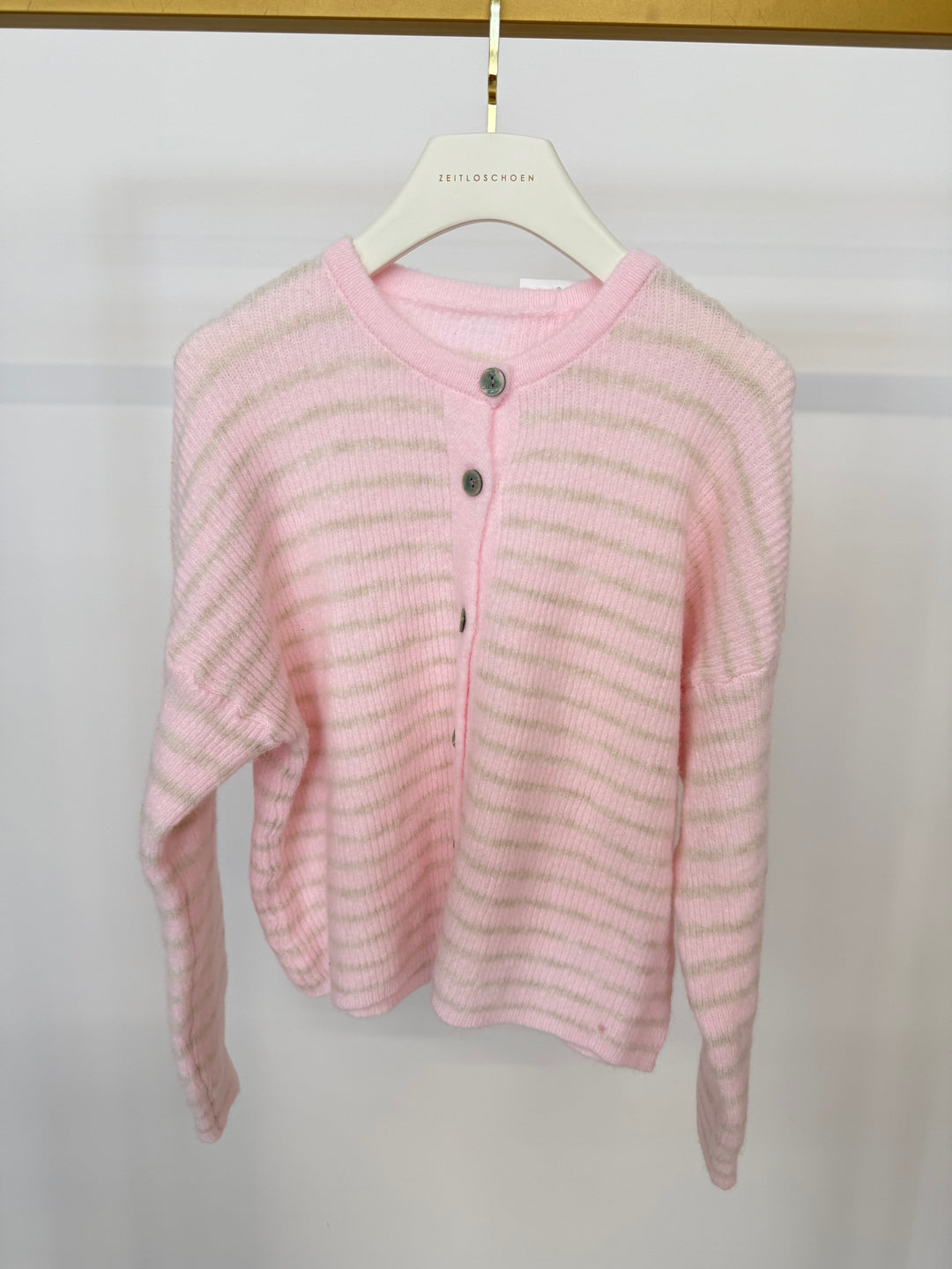 GESTREIFTER CARDIGAN JOSEPHINE POWDER BLOSSOM (B-WARE)
