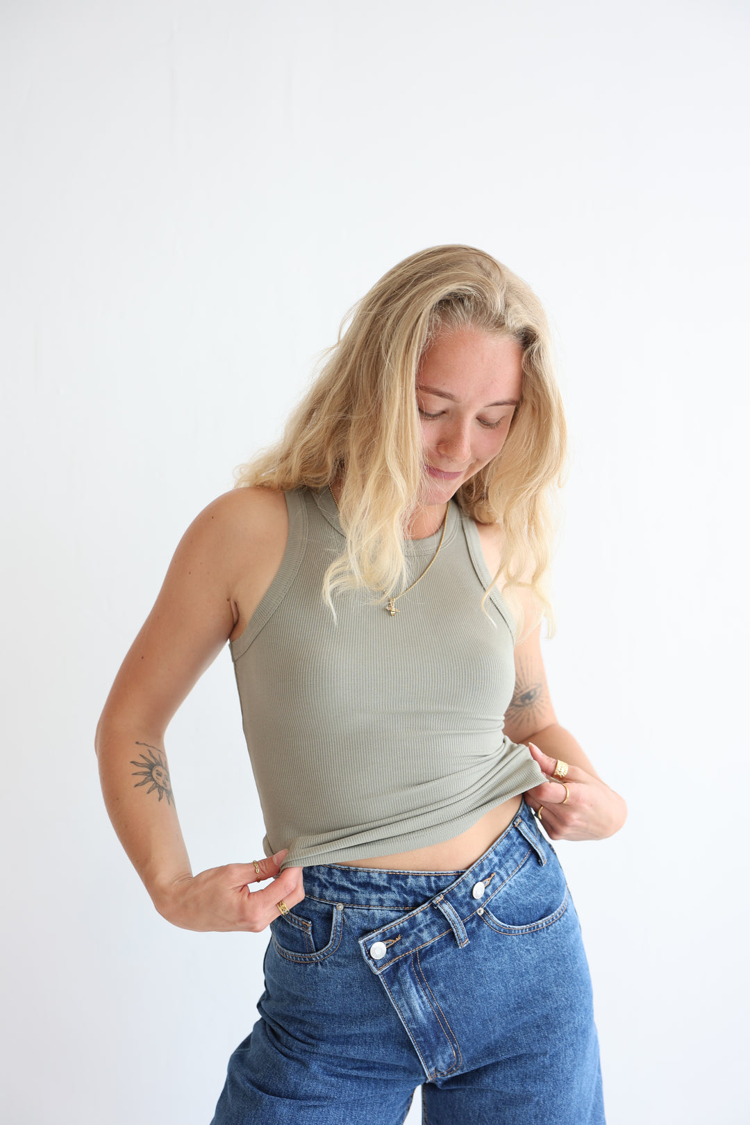 Slim Fit Ribbed Tanktop