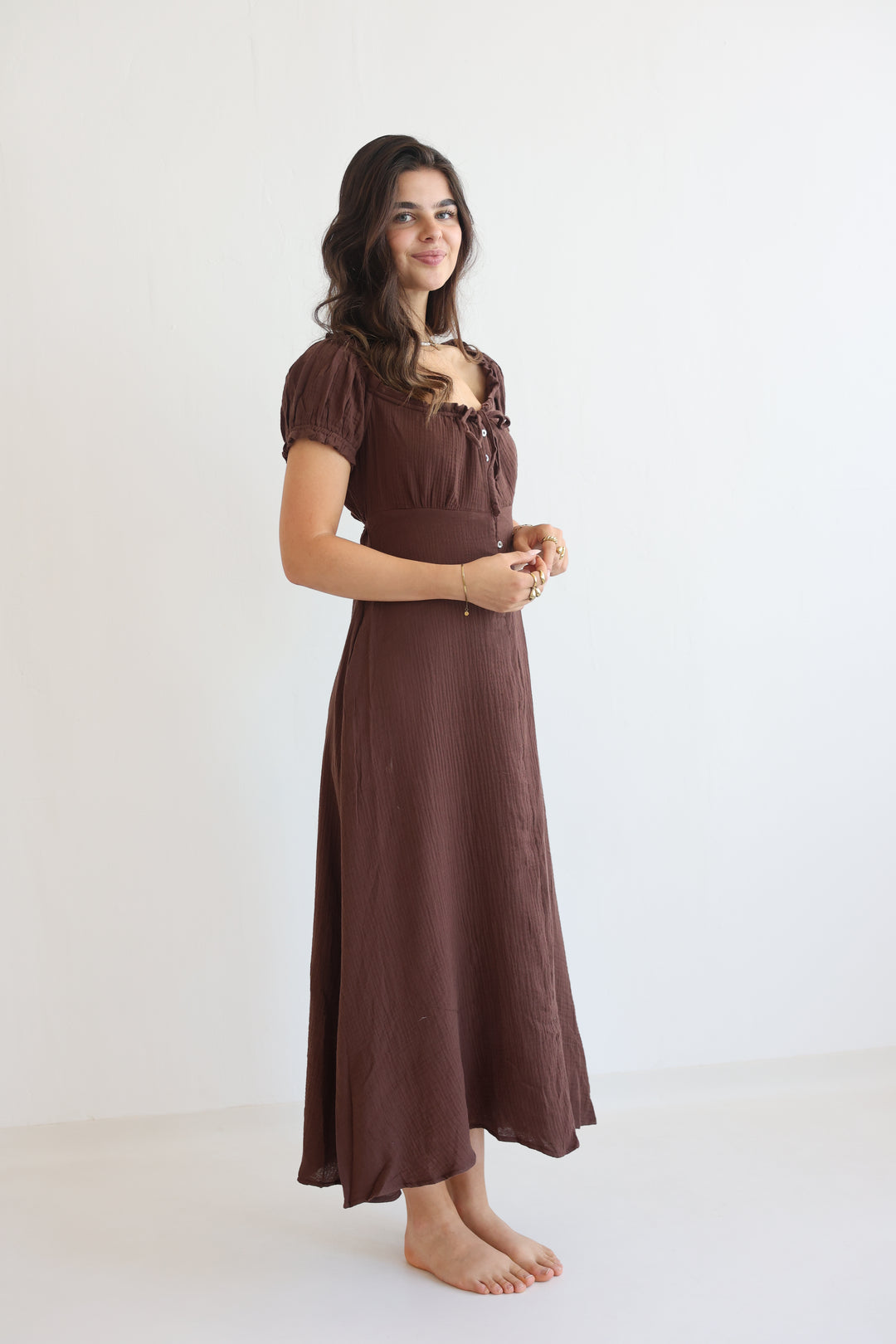 Taffy Pastel Ruffle Midi Dress