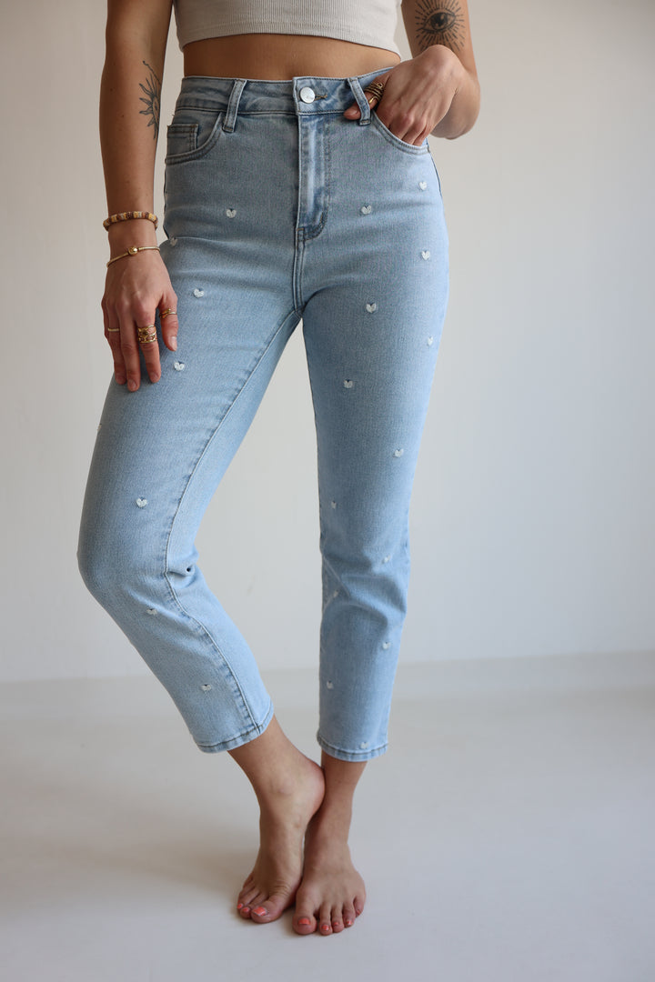 Mom Jeans Little Heartprint