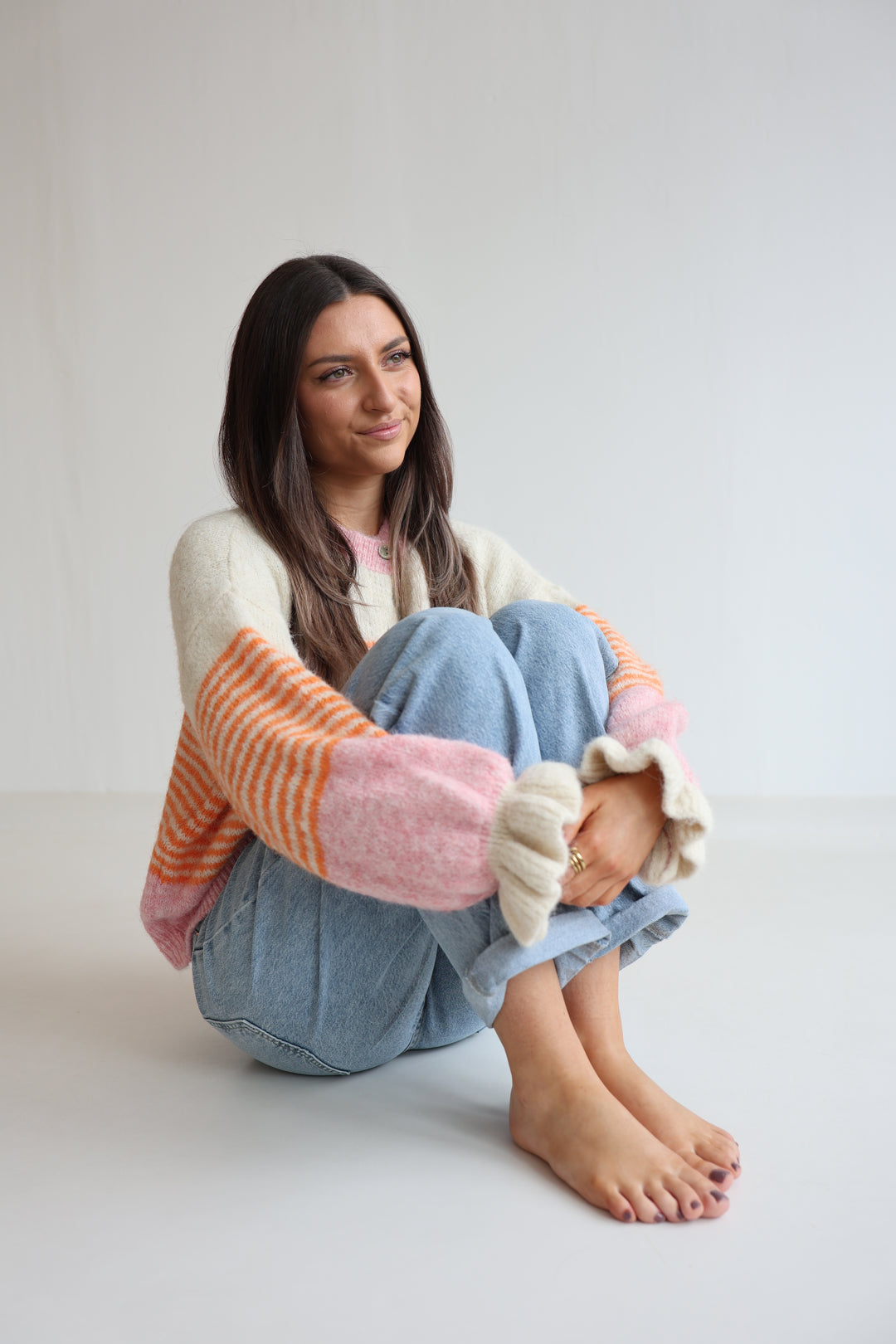 Candy Stripe Knit Cardigan
