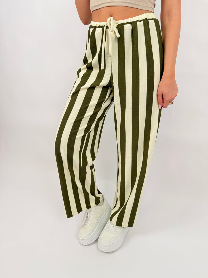 Gestreifte Hose Blockstripes (kurze Länge)