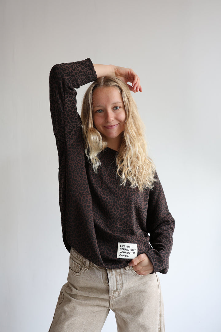 Sweater mit Leoprint Everyday