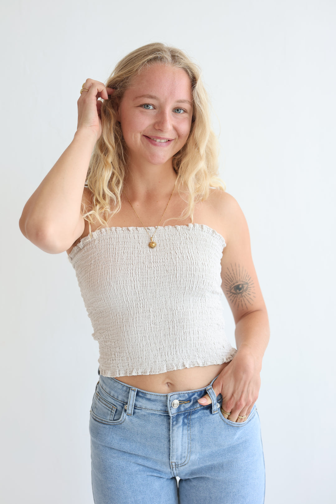 Croptop aus Musselin Malu