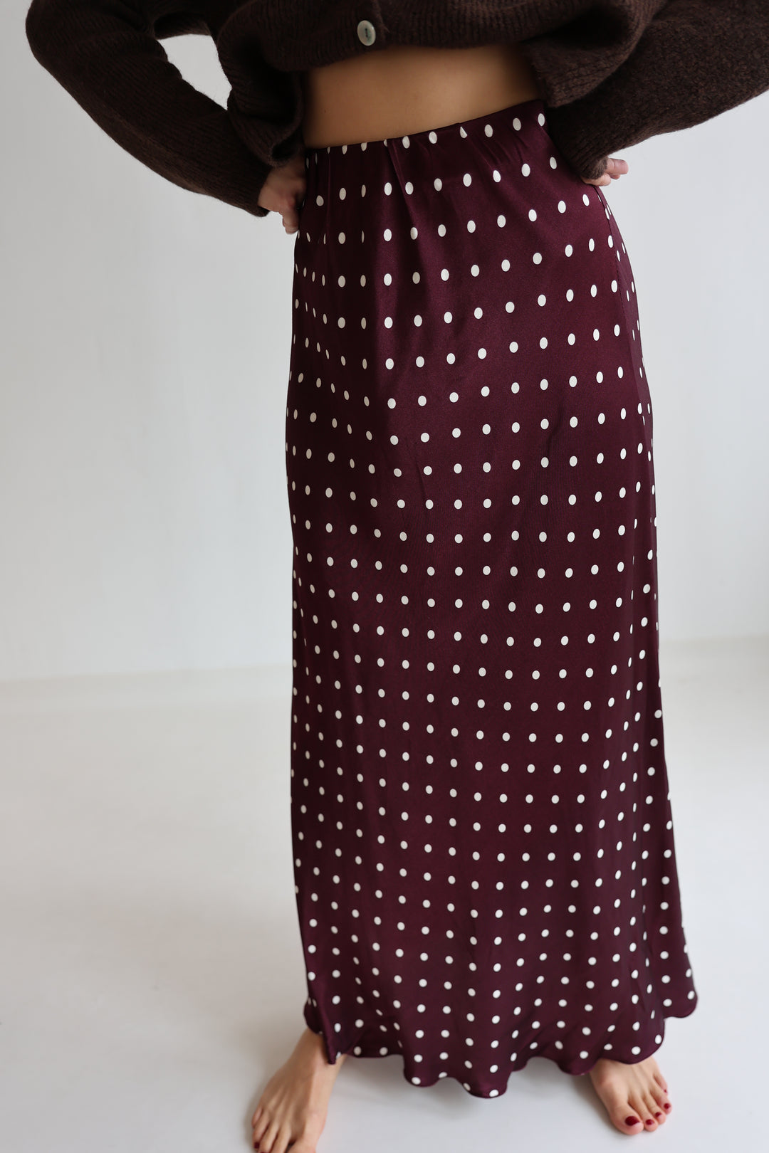 Lager Viskoserock Polka Dots