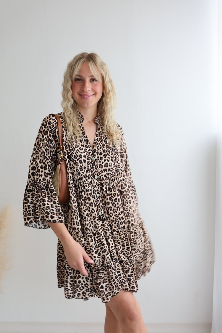 Tunikakleid mit Leoprint Mary