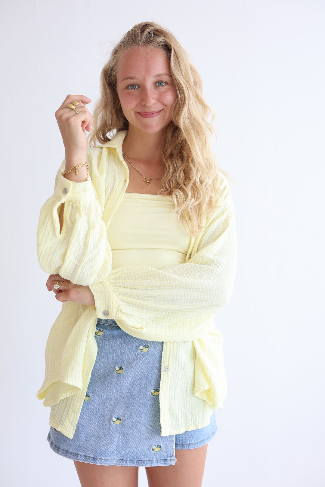 Musselinbluse Casual Stripes