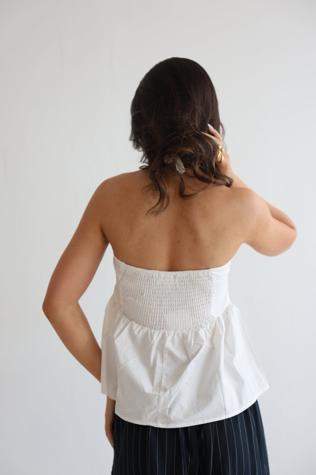 Coconut Cream Peplum Top
