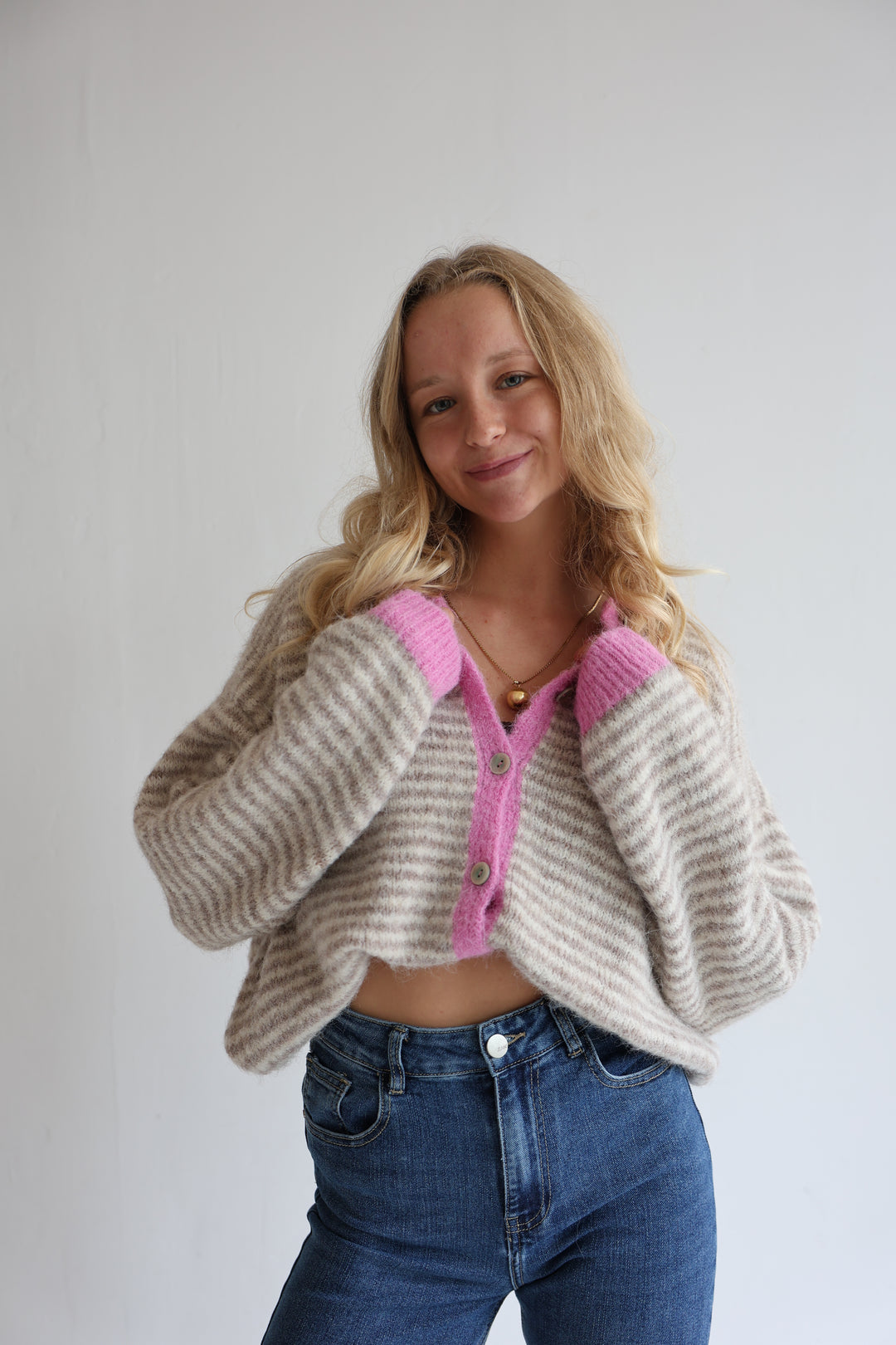 Gestreifter Cardigan Moodline Knit