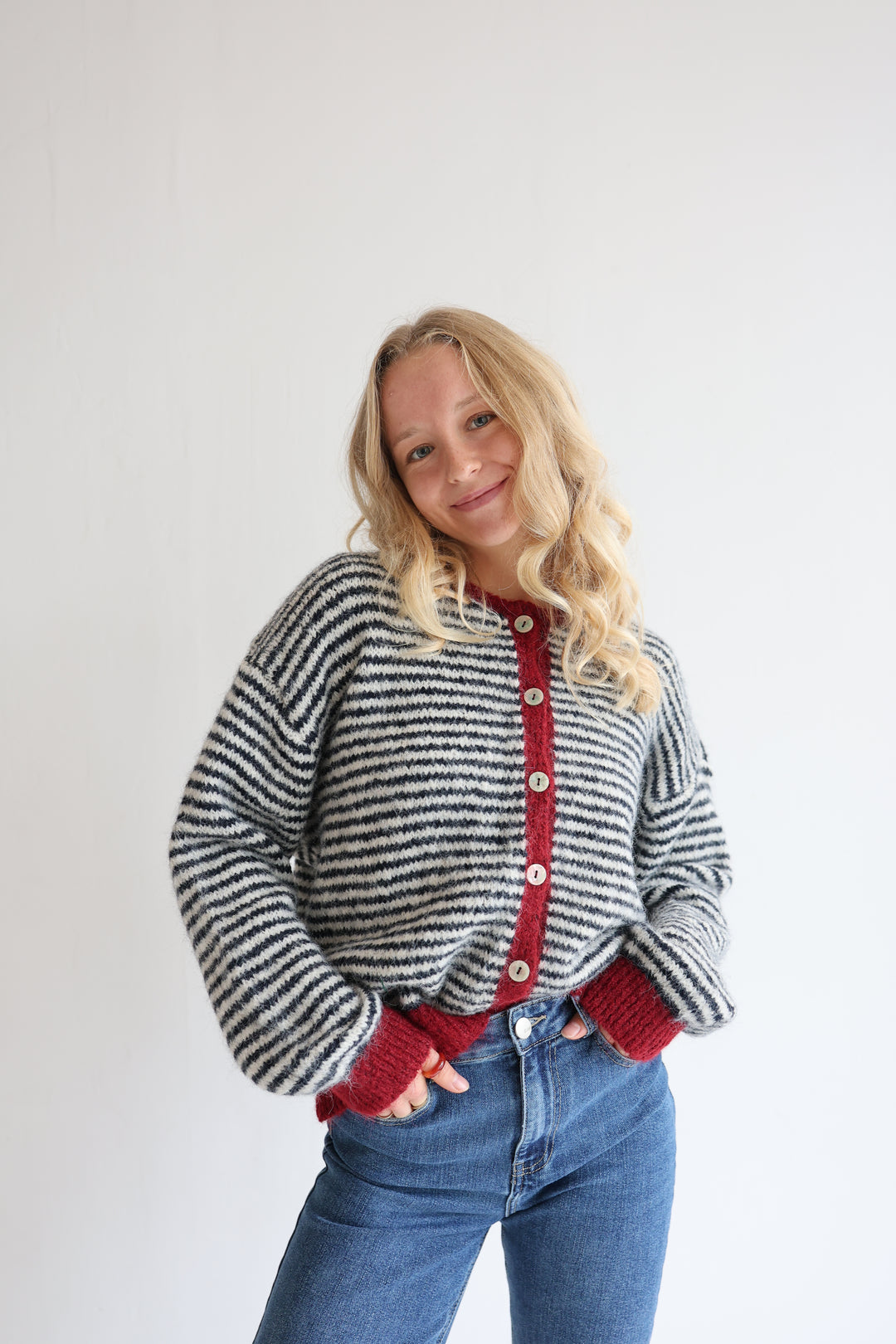 Gestreifter Cardigan Moodline Knit