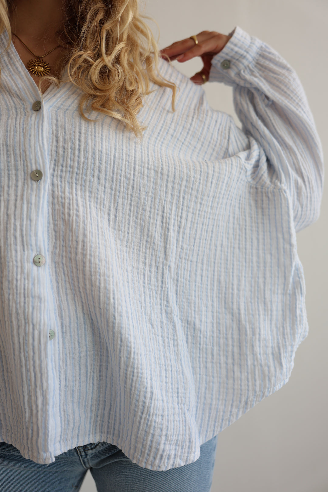 Musselinbluse Casual Stripes