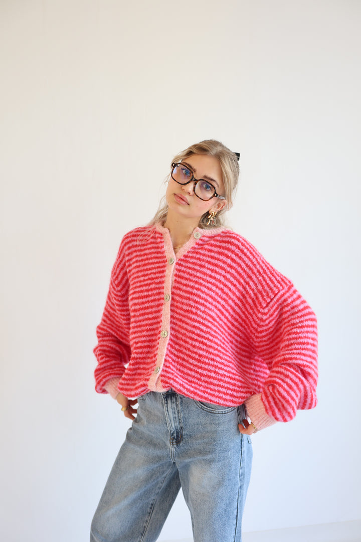 Gestreifter Cardigan Moodline Knit