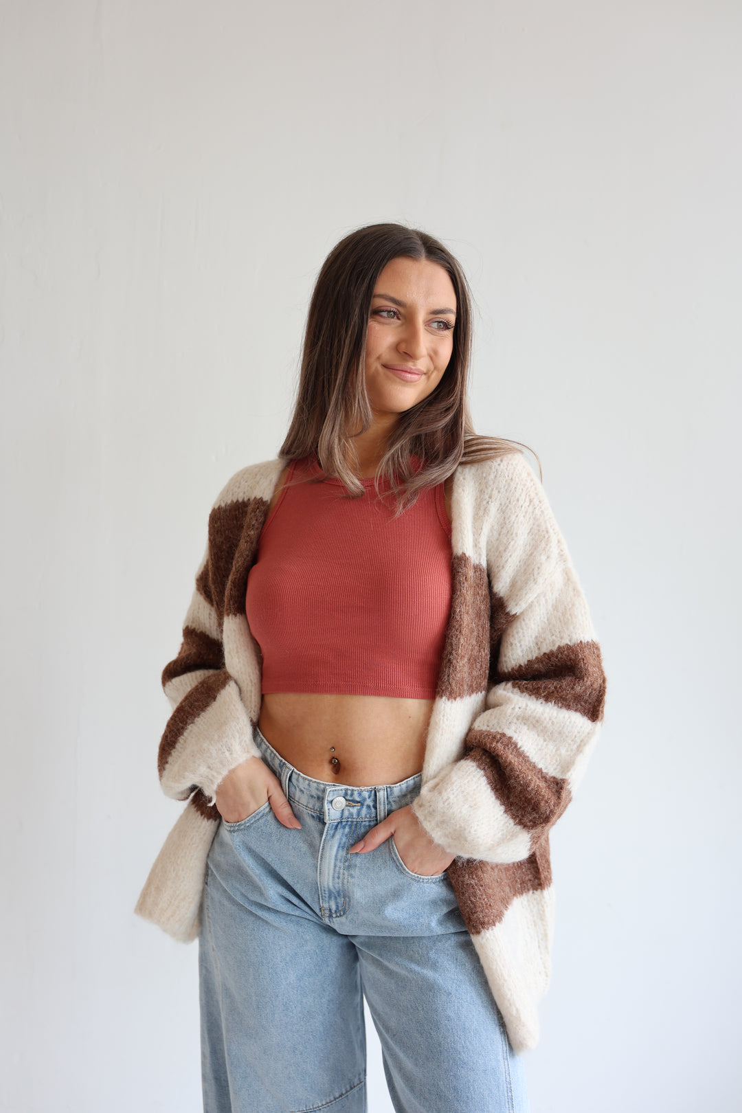 Cloudy Stripes Cardigan