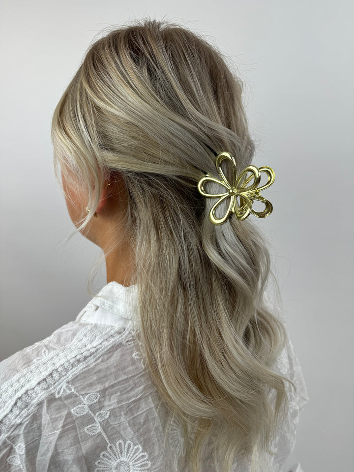 Haarspange Metallic Flower