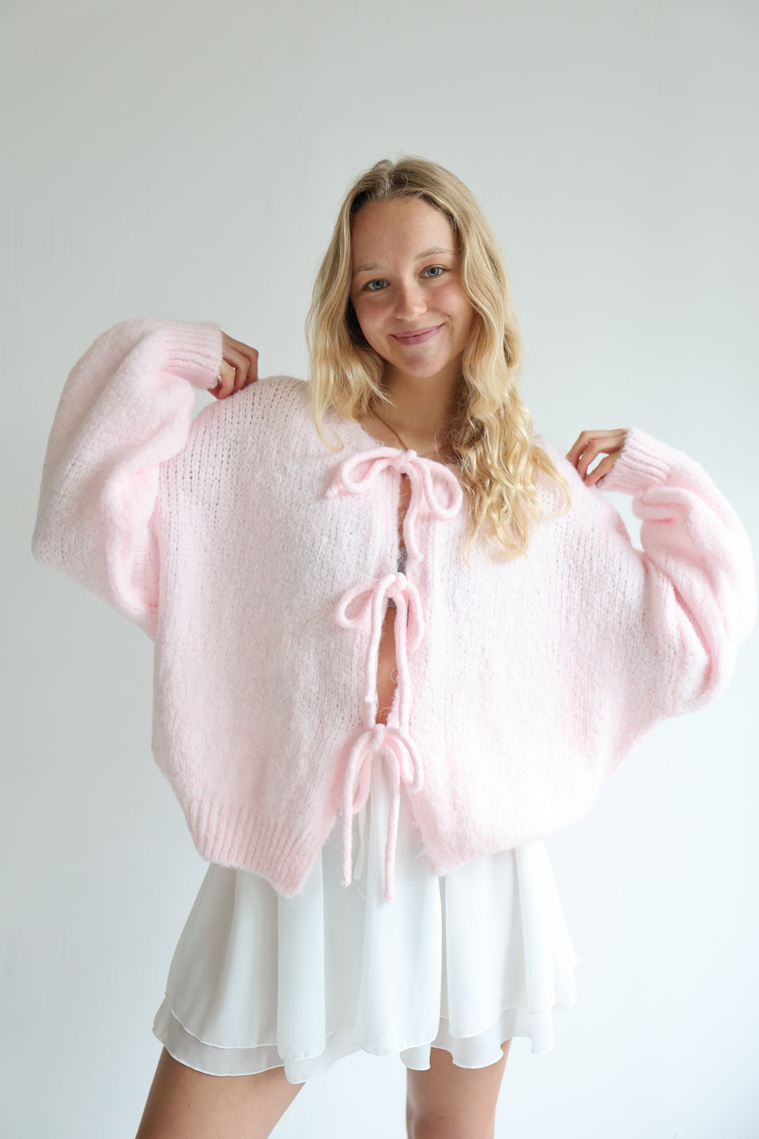 Langarm Cardigan mit Schleifen Lilly