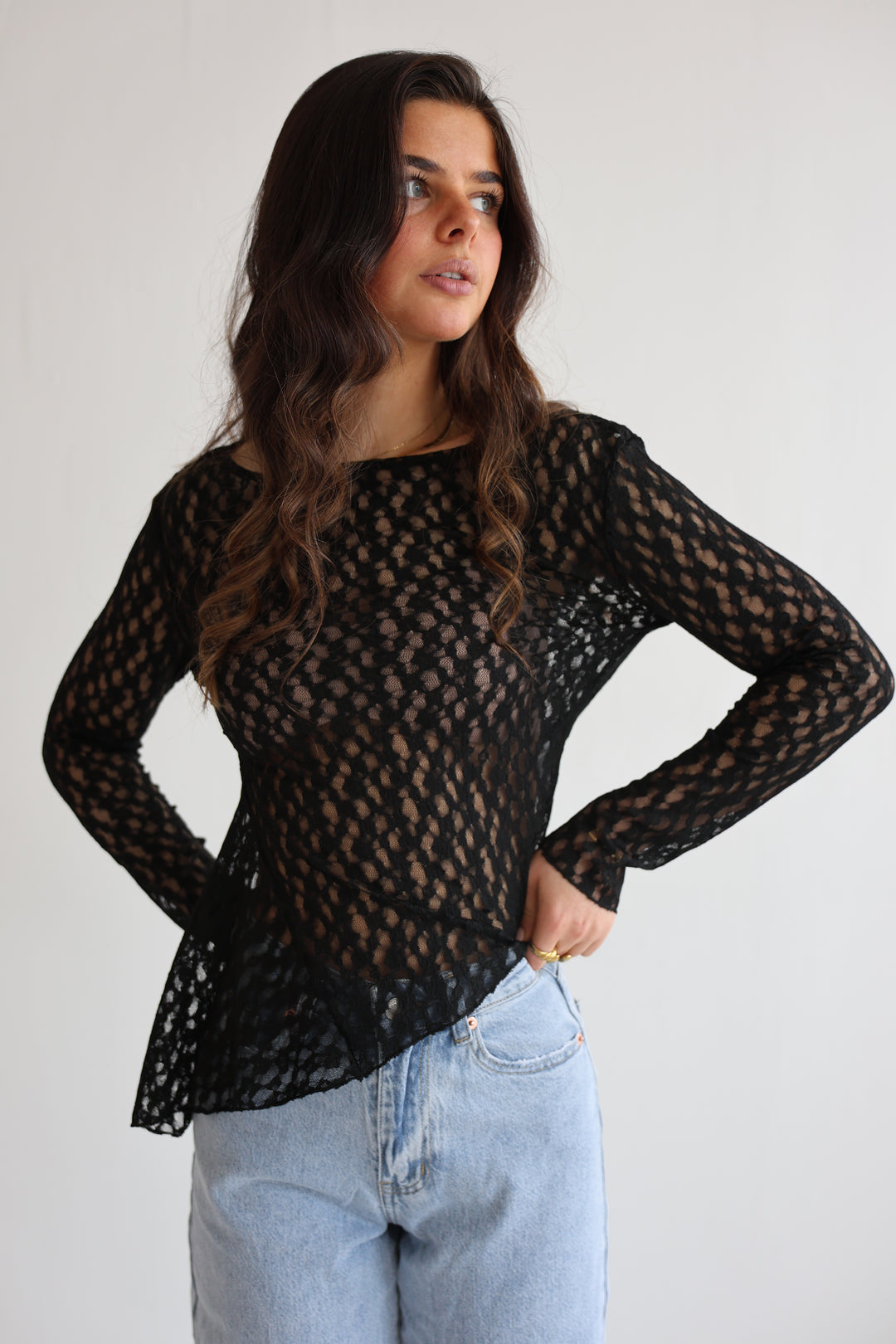 Asymmetric Mesh Longsleeve