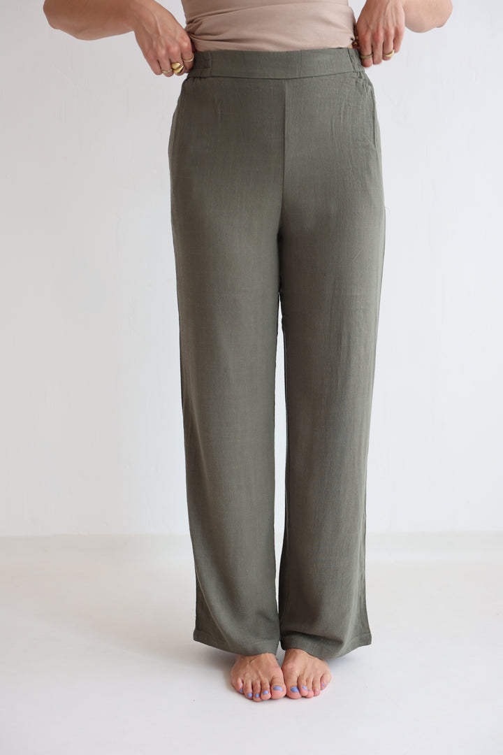 Soft Sand Linen Trousers