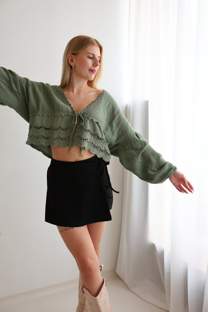 Musselinbluse Sweet Ruffles
