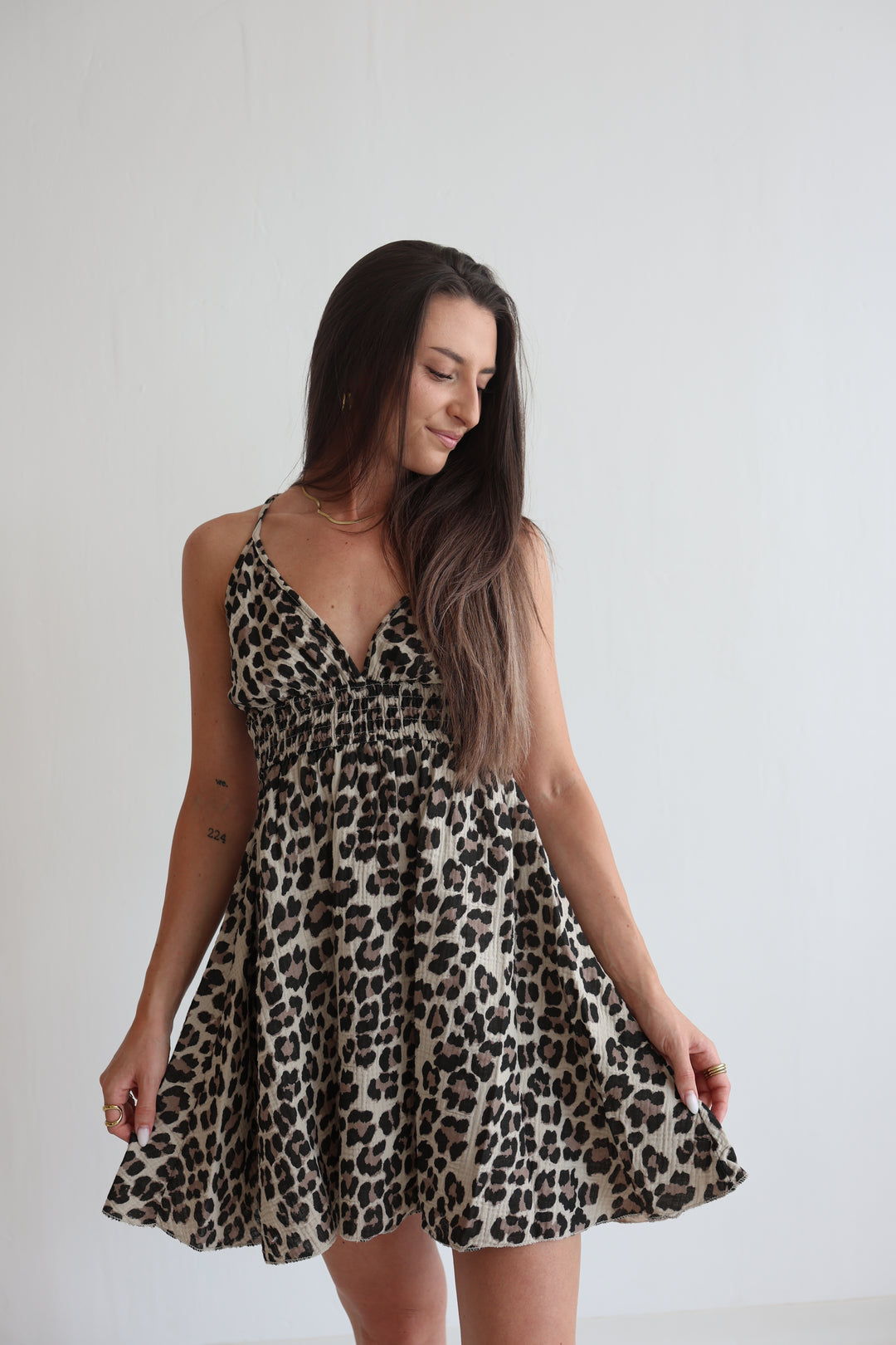 Leopard Print Mini Dress
