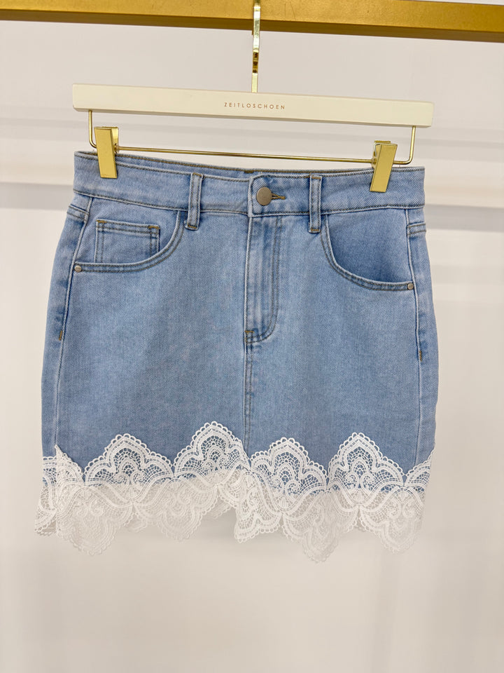 VINTAGE LACE DENIM SKIRT GR.S/36 (B-WARE)