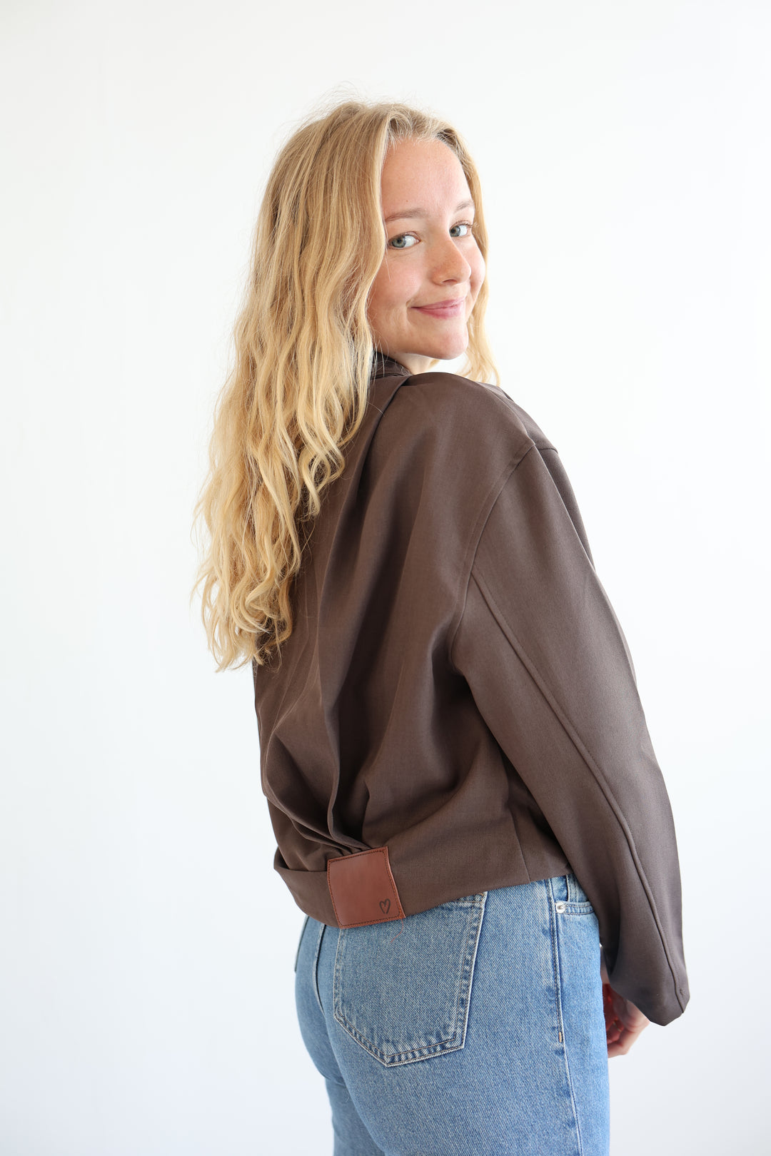 Minimal Cropped Bomber Jacket