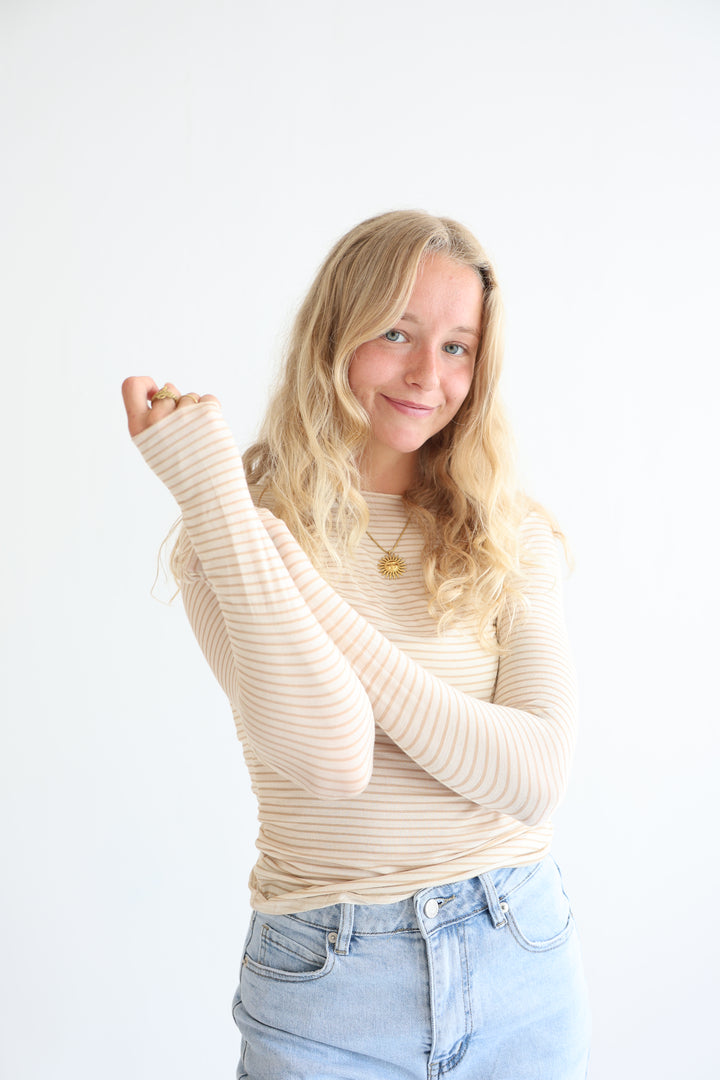 Striped Longsleeve mit Cashmere