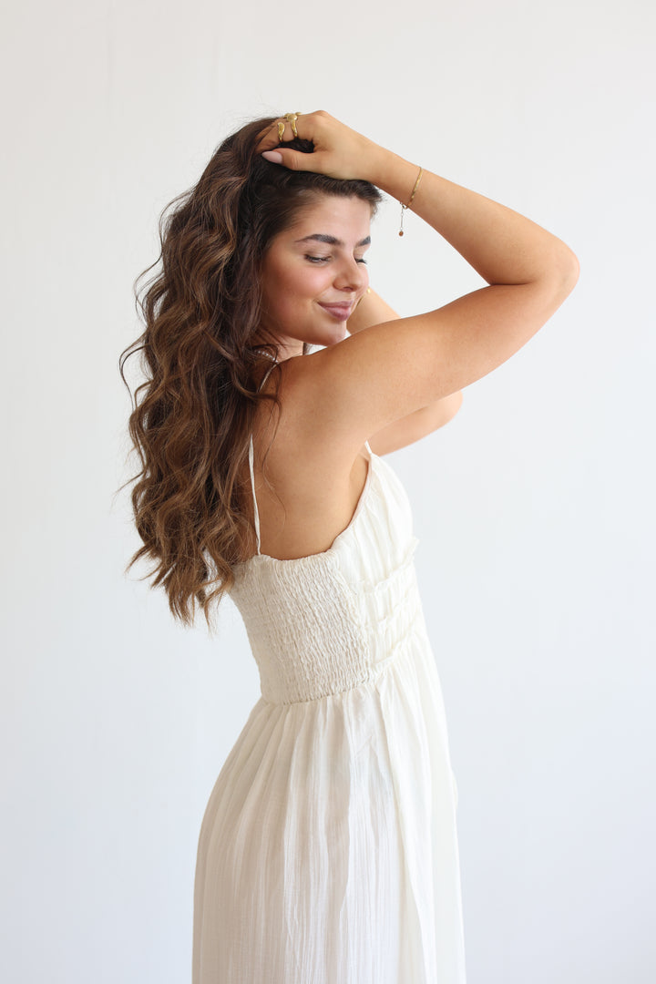 Smocked Cami Midi Dress