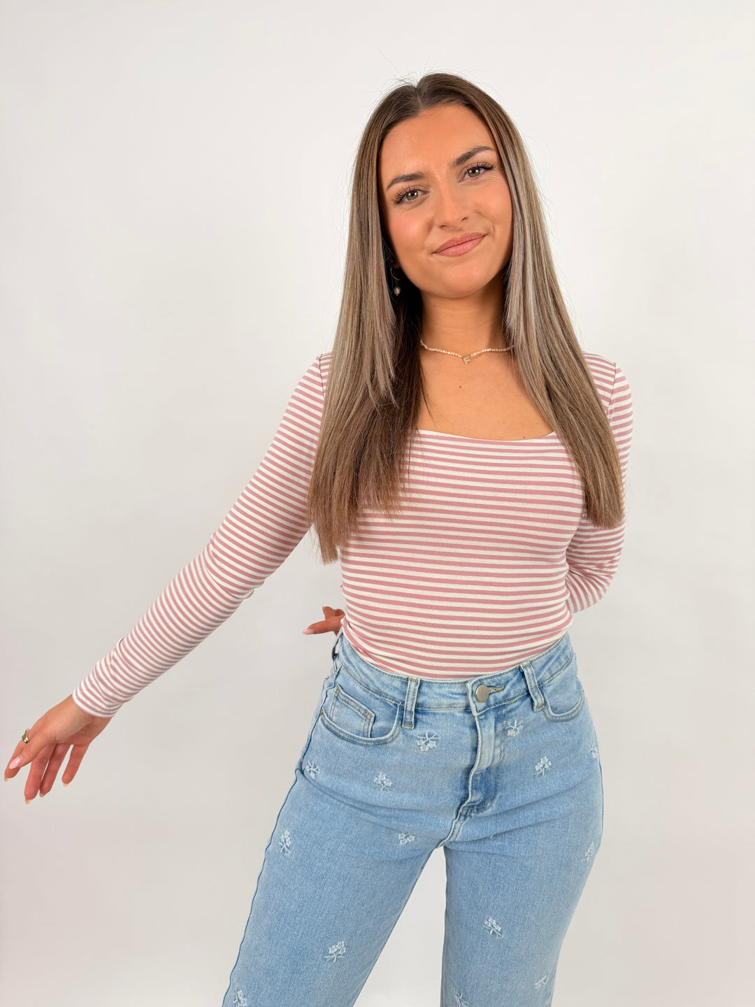 Cropped Longsleeve Simply Seamless Stripes